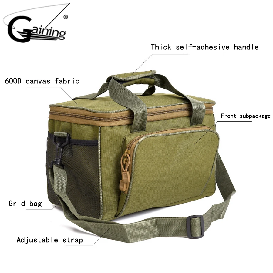 Waterproof Fishing Bag Large Capacity Multifunctional Lure Fishing Tackle Pack Outdoor Shoulder Bags 3