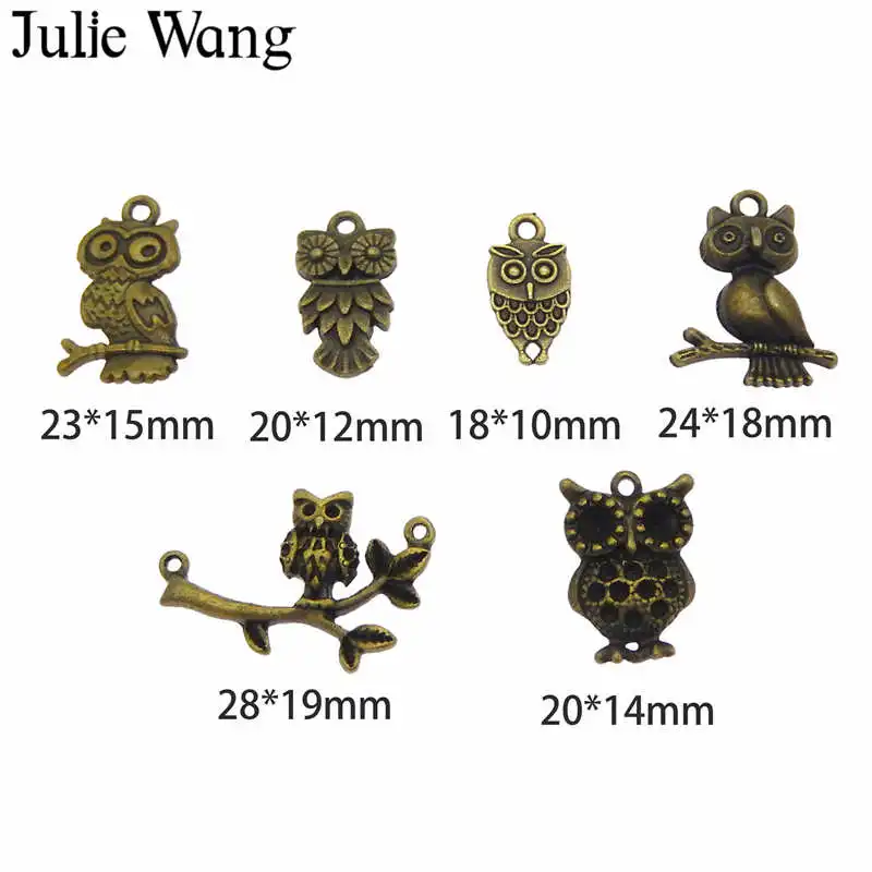 Julie Wang Antique Silver/Bronze Mixed Owl Birds Animal Alloy Charm Necklace Pendant Bracelet Jewelry Making Charms Accessory
Julie Wang Antique Silver/Bronze Mixed Owl Birds Animal Alloy Charm Necklace Pendant Bracelet Jewelry Making Charms Accessory