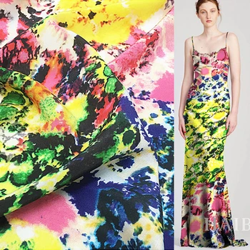 Colorful graffiti print 100% pure silk Crepe DE chine silk fabric 14momme 137cm width by yard,SCDC320 
Colorful graffiti print 100% pure silk Crepe DE chine silk fabric 14momme 137cm width by yard,SCDC320