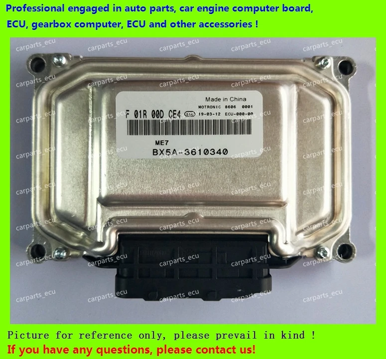 For Dongfeng Joyear car engine computer board/ME7.8.8/ME17 ECU/Electronic Control Unit/F01R00DCE4/F01RB0DCE4 BX5A-3610340 ME7
For Dongfeng Joyear car engine computer board/ME7.8.8/ME17 ECU/Electronic Control Unit/F01R00DCE4/F01RB0DCE4 BX5A-3610340 ME7