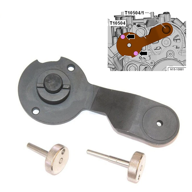 Professional VAG Camshaft Locking Tool Kit For VW Audi Golf 1.2 1.4 TFSI EA211 Engine Timing Tool T10504 Car Garage Tools
Professional VAG Camshaft Locking Tool Kit For VW Audi Golf 1.2 1.4 TFSI EA211 Engine Timing Tool T10504 Car Garage Tools
