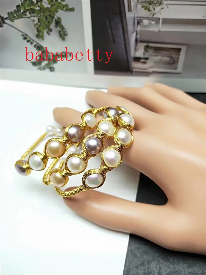 New natural freshwater 10-11MM white multicolor Edison pearl handmade bracelets can be resized
New natural freshwater 10-11MM white multicolor Edison pearl handmade bracelets can be resized