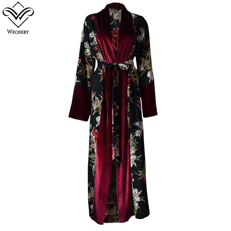 Wechery Maxi Velvet Abaya for Women Red Floral Dubai Muslim Dress Fashion Islamic Long Sleeve Moroccan Robes
Wechery Maxi Velvet Abaya for Women Red Floral Dubai Muslim Dress Fashion Islamic Long Sleeve Moroccan Robes