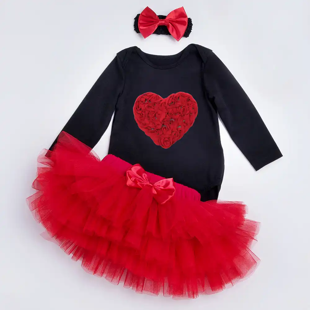 red and black tutu for baby
