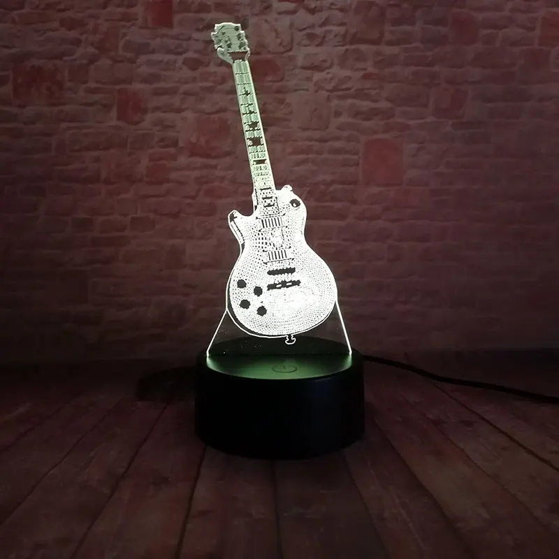 Bass Guitar Model Juguets 3D Illusion NightLight LED Colourful Flash Light Glow in the dark Desktop Toys
Bass Guitar Model Juguets 3D Illusion NightLight LED Colourful Flash Light Glow in the dark Desktop Toys