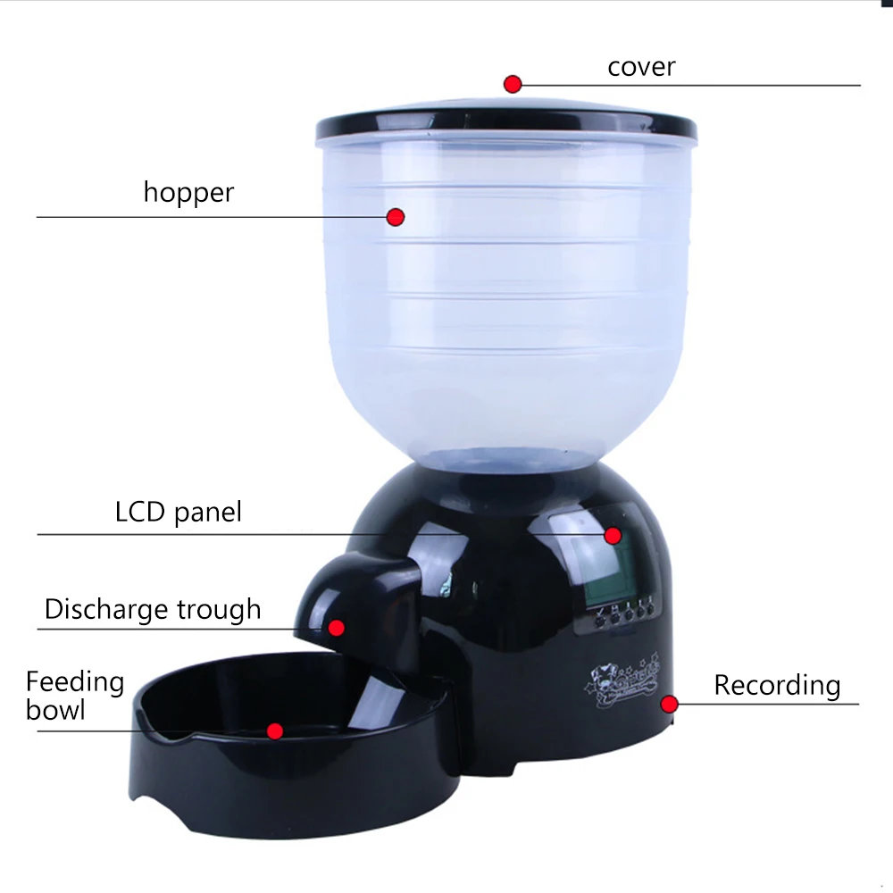Automatic Pond dog Feeder cat Food Dispenser Digital pet Timer Feeder Food Feeding Machine Auto dogs Feeder
Automatic Pond dog Feeder cat Food Dispenser Digital pet Timer Feeder Food Feeding Machine Auto dogs Feeder