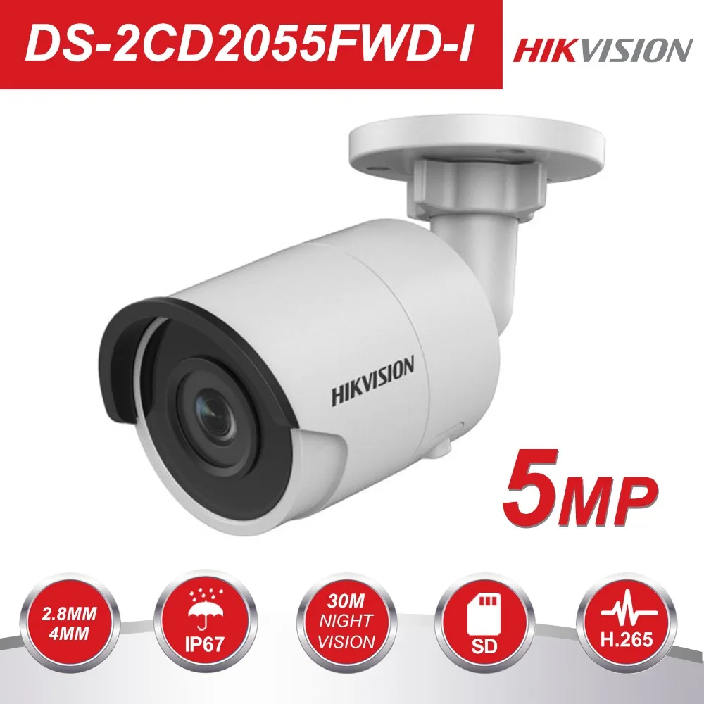 HIK EasyIP3.0 Security IP Camera H.265 DS-2CD2055FWD-I 5MP Mini Bullet Network IP Camera with Night Version IP67 & Slot 
HIK EasyIP3.0 Security IP Camera H.265 DS-2CD2055FWD-I 5MP Mini Bullet Network IP Camera with Night Version IP67 & Slot