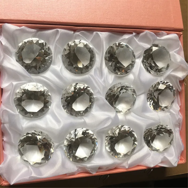 Clear Color 12pcs 30mm Or 40mm One Set With Pink Gift Boxes Crystal Diamond Wedding Decoration Gifts
Clear Color 12pcs 30mm Or 40mm One Set With Pink Gift Boxes Crystal Diamond Wedding Decoration Gifts