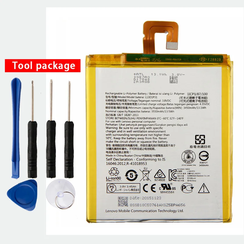 Original L13D1P31 Battery For Lenovo Pad S5000 S5000-H Pad A3500 Tablet PC tab 2 A7-30 3550mAh
Original L13D1P31 Battery For Lenovo Pad S5000 S5000-H Pad A3500 Tablet PC tab 2 A7-30 3550mAh
