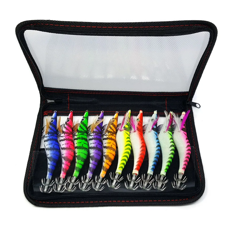 10 pcs 3D Big Eye Shirmp Squid Jig Cuttlefish Fishing Jig Lure Wrapped By Noctilucent Cloth Artificial Bait 10g 10cm
10 pcs 3D Big Eye Shirmp Squid Jig Cuttlefish Fishing Jig Lure Wrapped By Noctilucent Cloth Artificial Bait 10g 10cm
