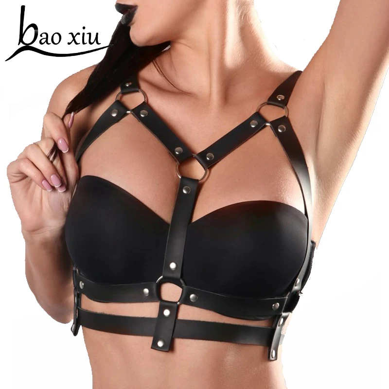 Sexy Harajuku Goth Garters Leather Harness Bondage Punk Fashion Top Chest Bra Party shoulder straps Hallowee Rave Suspenders
Sexy Harajuku Goth Garters Leather Harness Bondage Punk Fashion Top Chest Bra Party shoulder straps Hallowee Rave Suspenders