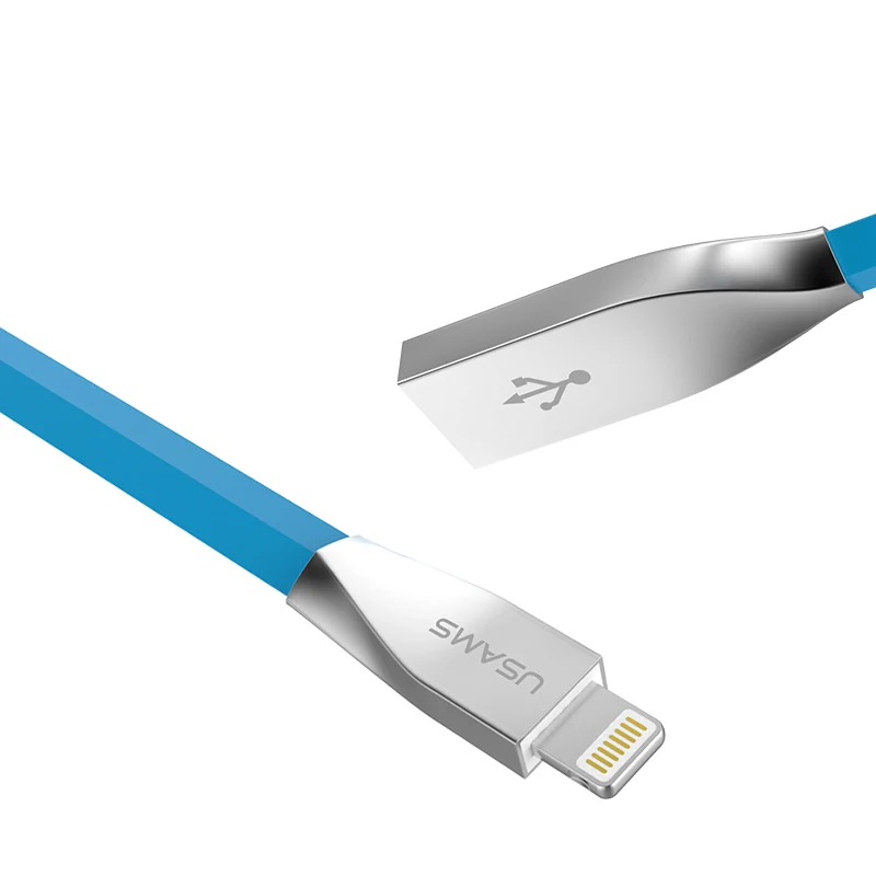 USAMS USB Zinc Alloy Charging Date Cable for iPhone 5/5s/6/6S/6 Plus iPad 1.2m 2A