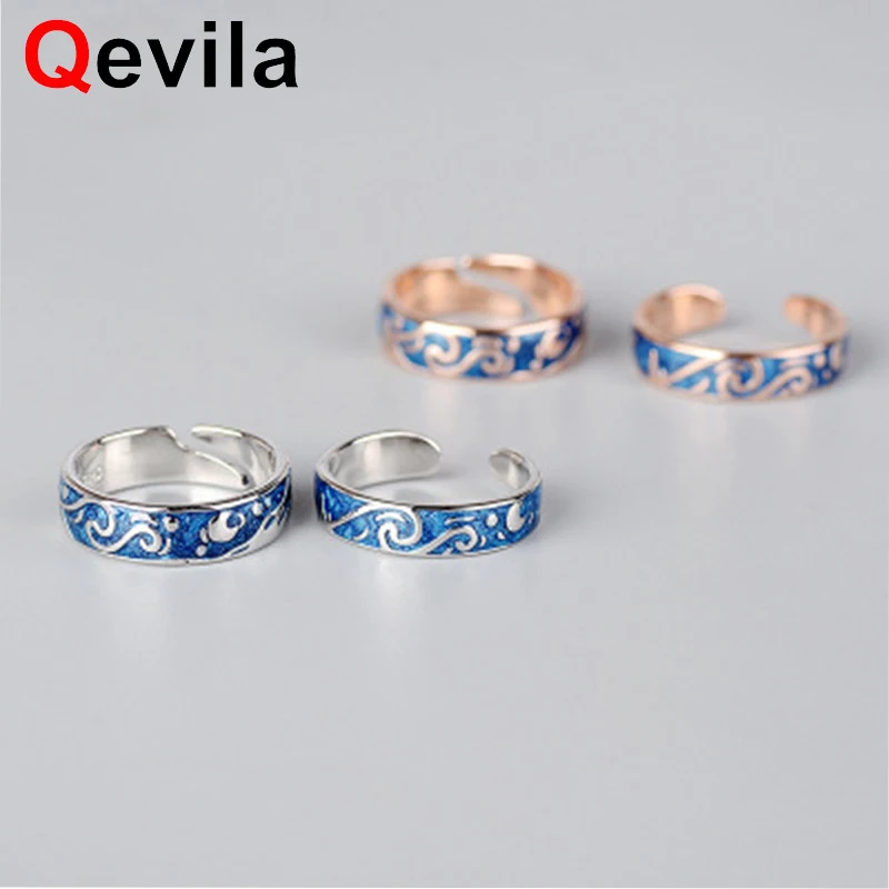 Qevila Hot Fashion Rings Plated S925 Silver Van Gogh Starry Sky Open Lover Ring For Women Valentine's Gift Wedding Jewelry Bohos
Qevila Hot Fashion Rings Plated S925 Silver Van Gogh Starry Sky Open Lover Ring For Women Valentine's Gift Wedding Jewelry Bohos