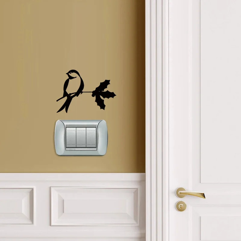 Bird on tree branch Wall Sticker Living room bathroom glass Switch decoration Switch Stickers on the wall wallpaper
Bird on tree branch Wall Sticker Living room bathroom glass Switch decoration Switch Stickers on the wall wallpaper