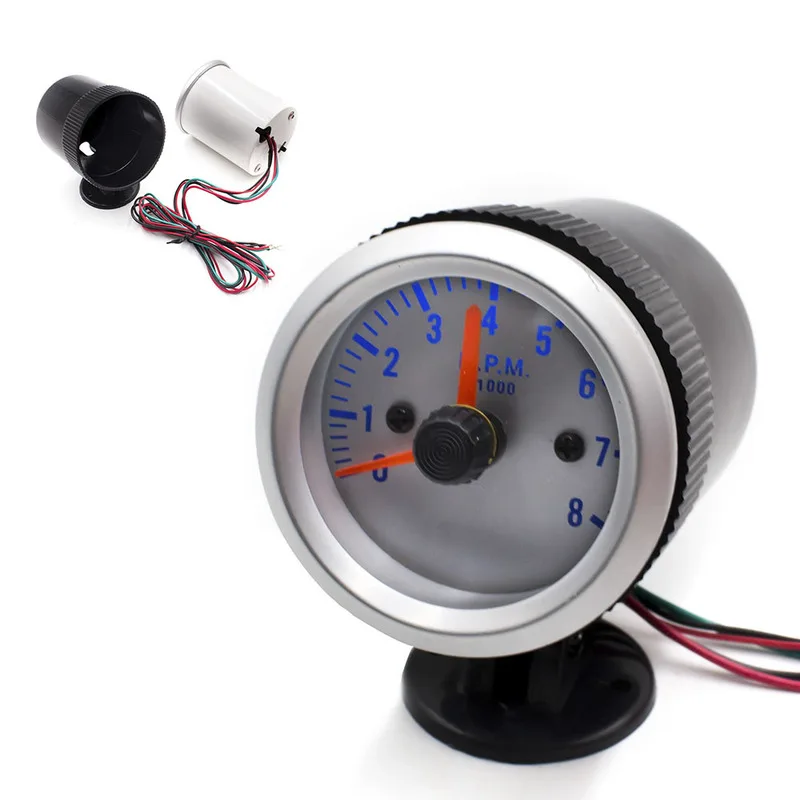 52mm Tachometer RPM Car Meter Gauge with Pod Holder 0~8000 RPM Meter Blue LED Tacho 12V Gauge White Surface Car Accessories
52mm Tachometer RPM Car Meter Gauge with Pod Holder 0~8000 RPM Meter Blue LED Tacho 12V Gauge White Surface Car Accessories