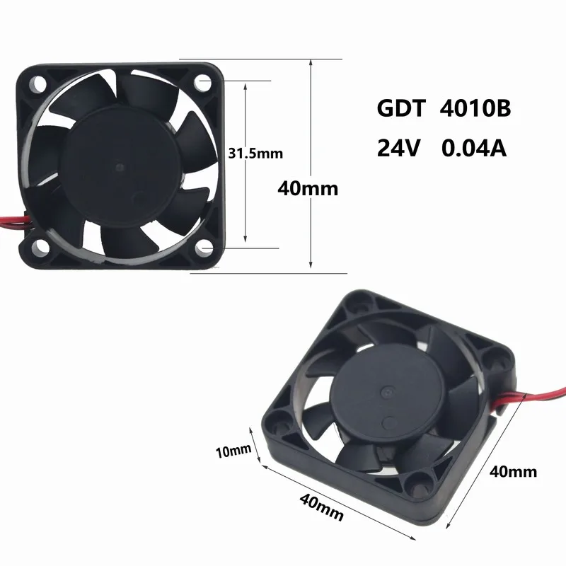 Gdstime 1 Pcs DC 24V 40x40mm 10mm Ball Bearing 1M Long Cable 100cm Brushless Cooling Fan For 3D Printer Cooler
Gdstime 1 Pcs DC 24V 40x40mm 10mm Ball Bearing 1M Long Cable 100cm Brushless Cooling Fan For 3D Printer Cooler