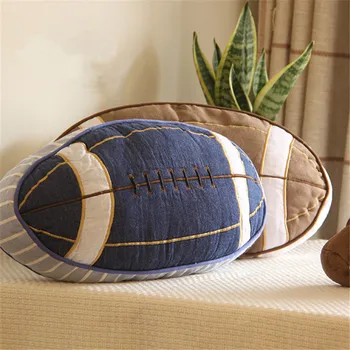 Rugby Shape Cotton Quilt Embroidered Children Toy Cushion Bedroom Decorative Throw Pillows Kids Boy Gift
Rugby Shape Cotton Quilt Embroidered Children Toy Cushion Bedroom Decorative Throw Pillows Kids Boy Gift