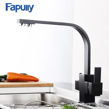 Fapully Black Kitchen Faucet Modern Filter Water 3 Way Drinking Water Dual Holder Cold and Hot Brass Faucet Mixer Tap 573-33B
Fapully Black Kitchen Faucet Modern Filter Water 3 Way Drinking Water Dual Holder Cold and Hot Brass Faucet Mixer Tap 573-33B