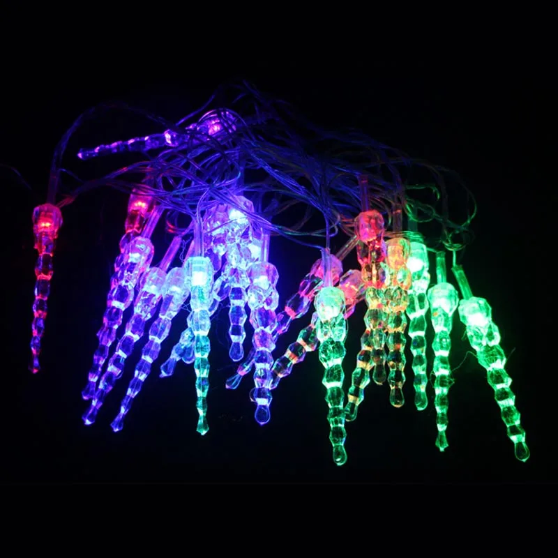 Фото Новый 5 м 28 водостойкий светодиодный RGB сосулька кулоны струнные огни Открытый