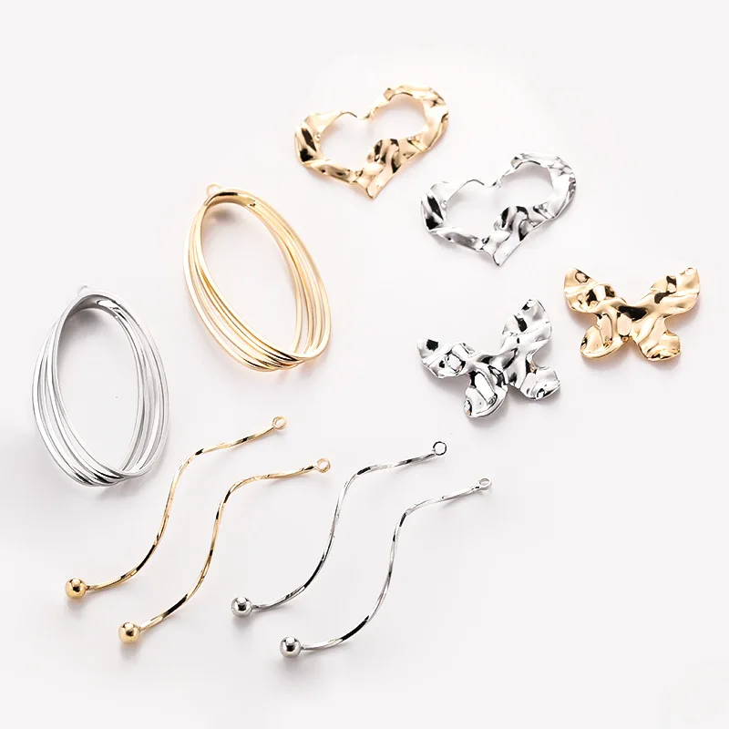20 PCS Fashion Metal Alloy Gold Rhodium Tone Earrings Pendant Connectors Charm DIY Earrings Accessories For Jewelry Making
20 PCS Fashion Metal Alloy Gold Rhodium Tone Earrings Pendant Connectors Charm DIY Earrings Accessories For Jewelry Making