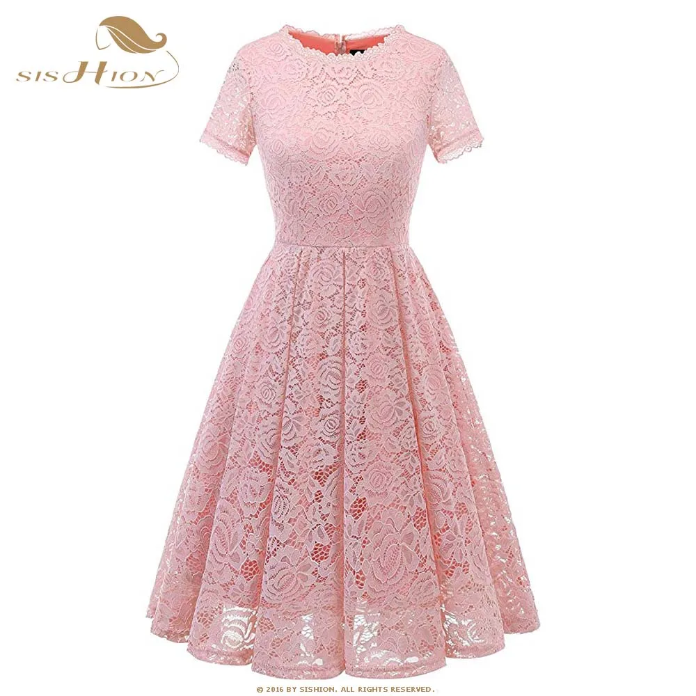 SISHION Women Elegant Dress Summer Short Sleeve Peter Pan Collar Pink Red Blue Swing Lace Party Retro Vintage Dress VD1013
SISHION Women Elegant Dress Summer Short Sleeve Peter Pan Collar Pink Red Blue Swing Lace Party Retro Vintage Dress VD1013