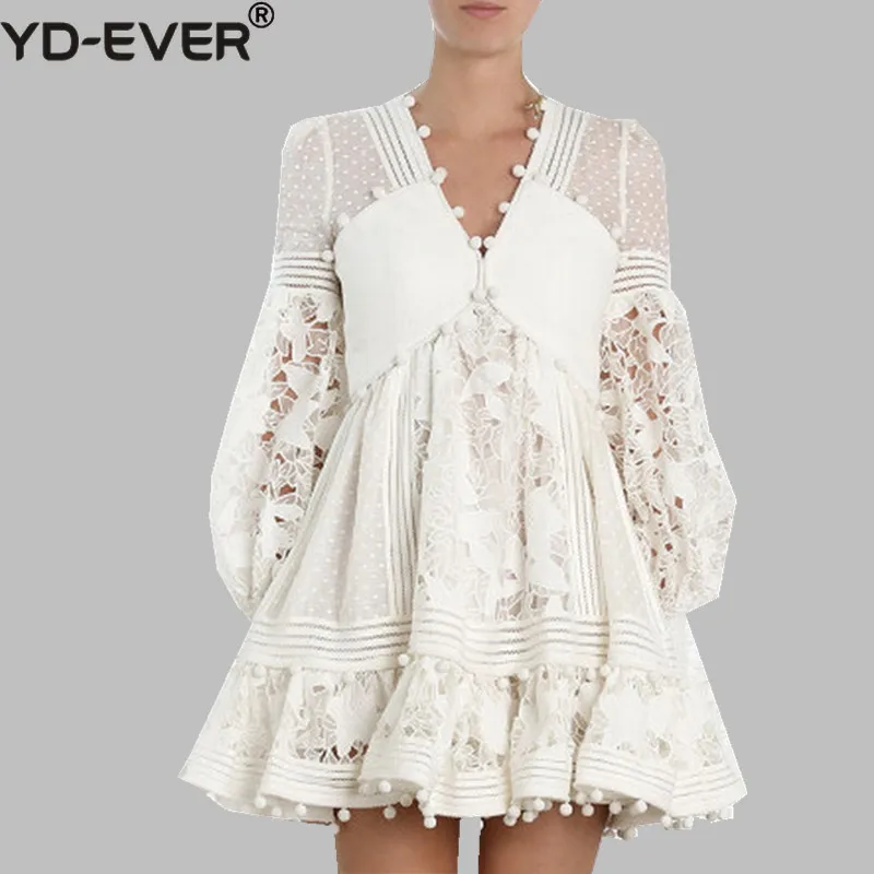 White Lady Runway Designer Women Ball Gown Party Dress Autumn Lace Patchwork Hollow Out Dress Vintage Embroidery Ball Mini Dress
White Lady Runway Designer Women Ball Gown Party Dress Autumn Lace Patchwork Hollow Out Dress Vintage Embroidery Ball Mini Dress