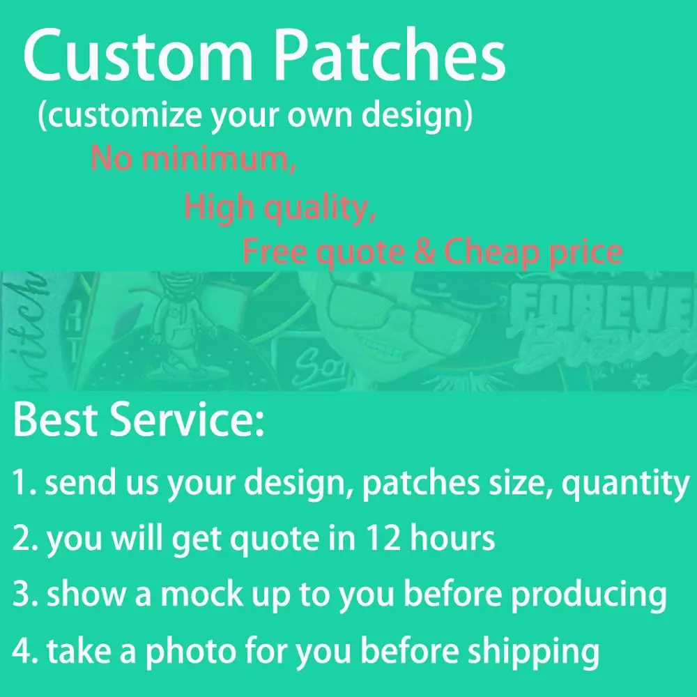 Custom Embroidery Patch Customized your Own Logo text Patches for Clothing Personalized name Iron on Military biker badge DIY
Custom Embroidery Patch Customized your Own Logo text Patches for Clothing Personalized name Iron on Military biker badge DIY