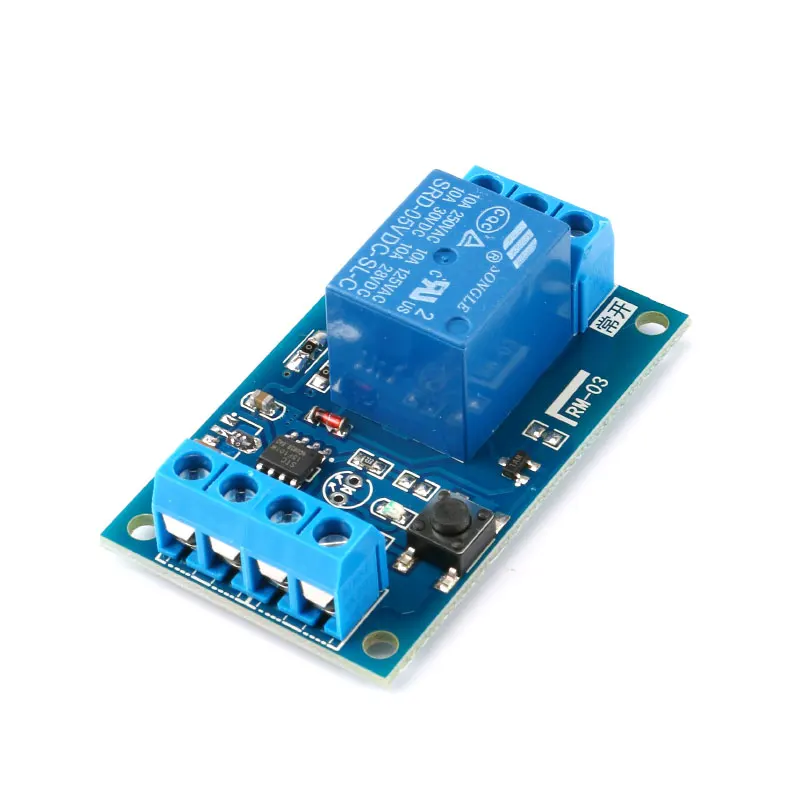 5V Single Bond Button Bistable Relay Module Modified Car Start and Stop Self-Locking Switch One Key (2)