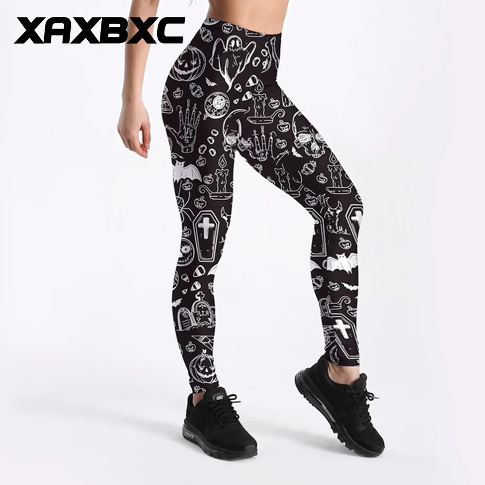 C3760 Girl Black ghost Skull Bat Spider Cross Print Elastic Slim GYM Fitness Women Sport Leggings Yoga Pants Trousers Plus Size
C3760 Girl Black ghost Skull Bat Spider Cross Print Elastic Slim GYM Fitness Women Sport Leggings Yoga Pants Trousers Plus Size
