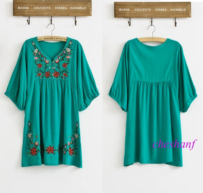 Cheshanf Embroidered Blue Striped Button Front Lantern Sleeve Boho Dress V Neck Three Quarter Length Sleeve A Line Dress
Cheshanf Embroidered Blue Striped Button Front Lantern Sleeve Boho Dress V Neck Three Quarter Length Sleeve A Line Dress