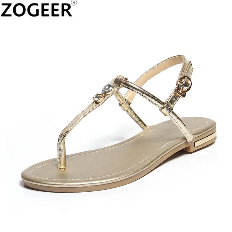 2019 Summer Flat Heel Women Sandals Genuine Leather Flip Flops Women Shoes Gladiator Casual Flat Sandal Woman white gold
2019 Summer Flat Heel Women Sandals Genuine Leather Flip Flops Women Shoes Gladiator Casual Flat Sandal Woman white gold