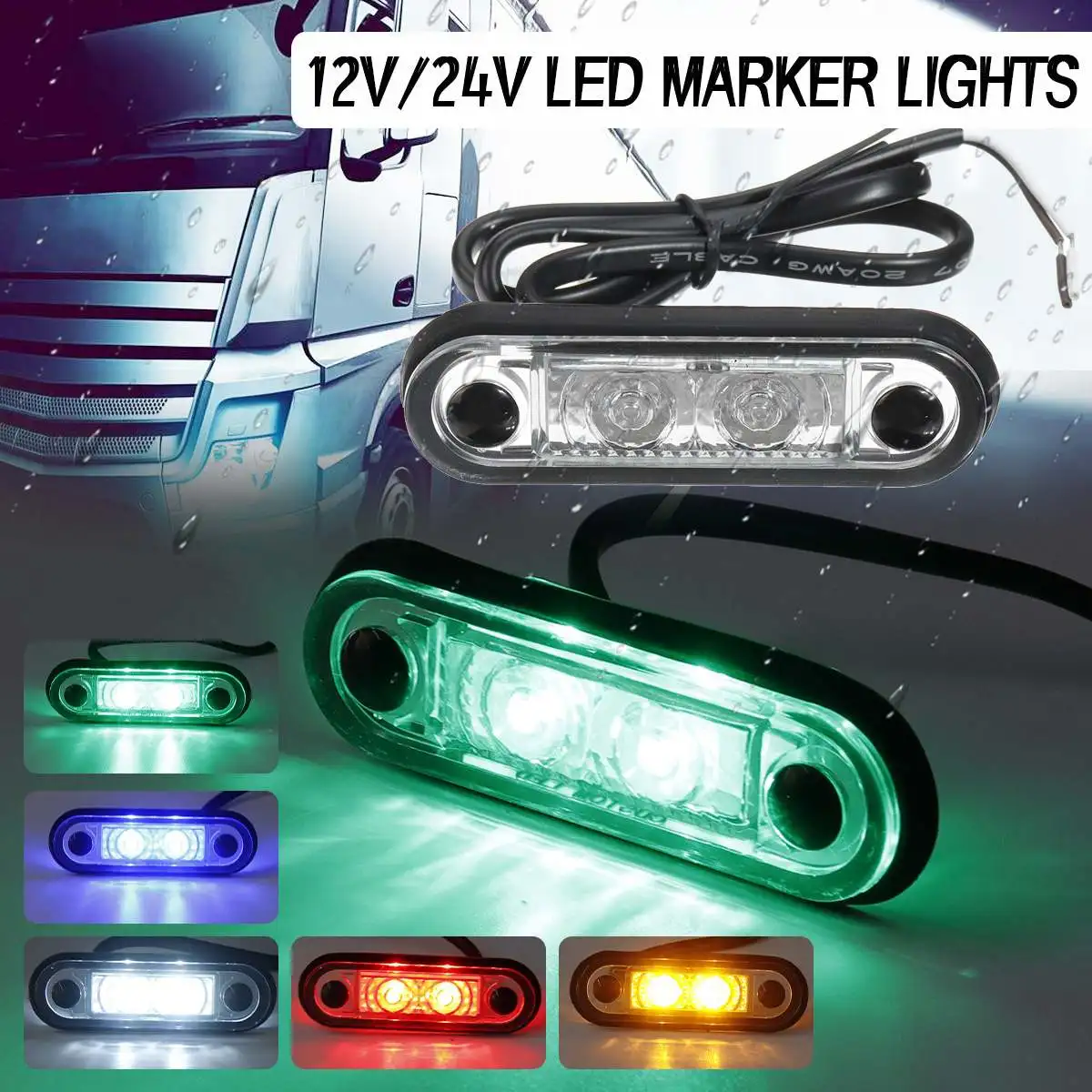 12/24V LED Side Marker Car External Light Waterproof Indicator Light Bus Truck Lorry Led Indicator Trailer Light Rear Side Lamp
12/24V LED Side Marker Car External Light Waterproof Indicator Light Bus Truck Lorry Led Indicator Trailer Light Rear Side Lamp