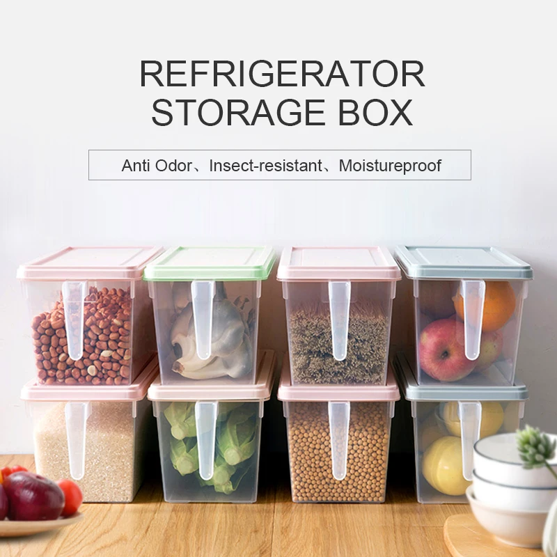 Kitchen Transparent Refrigerator Food Storage Plastic Box Cereal Grains Beans Container Sealed Home Storage Organizer Boxes
Kitchen Transparent Refrigerator Food Storage Plastic Box Cereal Grains Beans Container Sealed Home Storage Organizer Boxes