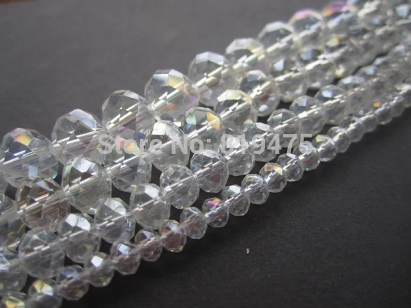 Прозрачная бусина с гранями AB 4 мм 6 8 10 мм|crystal beads|chinese crystal beadsbeads rondelle |