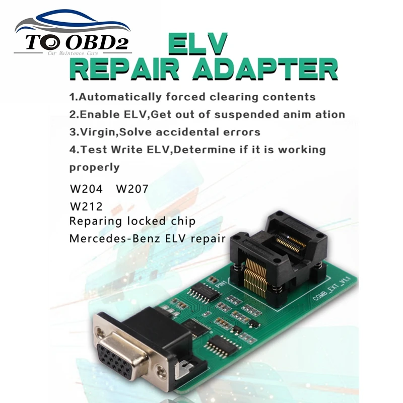 CGDI Original ELV Repair Adapter for CGDI Prog MB for Benz Car Key Programmer Reparing Locked Chip
CGDI Original ELV Repair Adapter for CGDI Prog MB for Benz Car Key Programmer Reparing Locked Chip