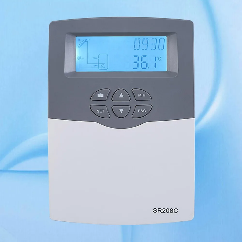 Split Solar Water Heater Controller SR208C with 1* pt1000 and 2* ntc10k sensors ,solar water heating system controller SR208C
Split Solar Water Heater Controller SR208C with 1* pt1000 and 2* ntc10k sensors ,solar water heating system controller SR208C
