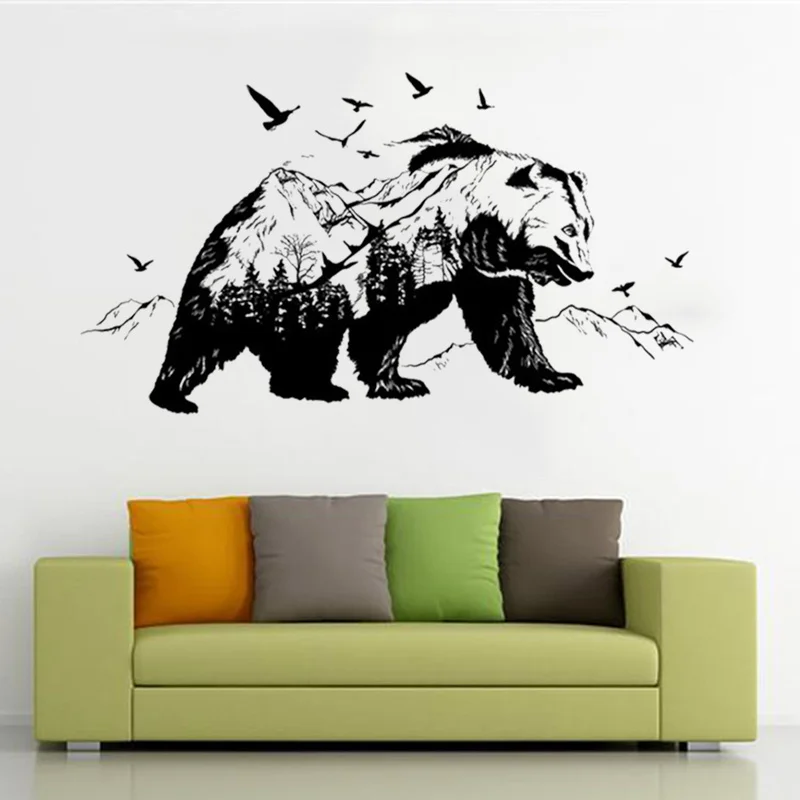 Large Size Black Bears Fish Mountain Wall Sticker Art Decals Diy Home Decor New Design Vinyl Wall Tattoo Vinilos Paredes Mural
Large Size Black Bears Fish Mountain Wall Sticker Art Decals Diy Home Decor New Design Vinyl Wall Tattoo Vinilos Paredes Mural