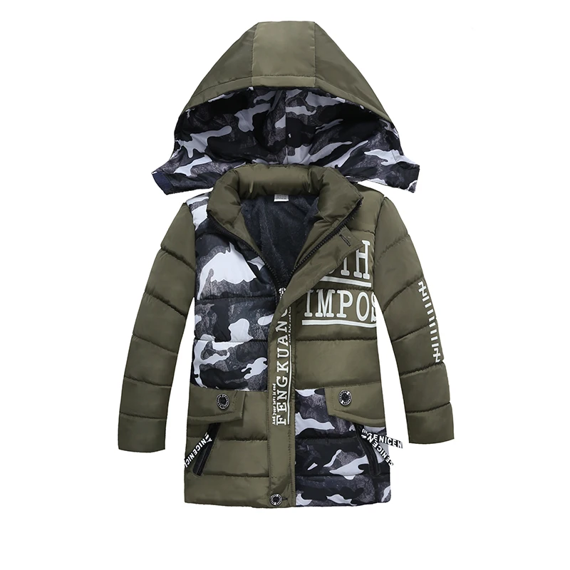 11 Bibihou 2017 girls parka Baby Boys Winter Coat Baby Boys Cotton Fashion camouflage Winter Jacket Outwear Kids Warm Cotton Padded