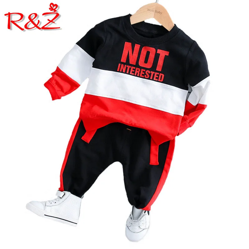 R&Z 2019 spring new boy suit color matching letters sports shirt trousers two-piece
R&Z 2019 spring new boy suit color matching letters sports shirt trousers two-piece