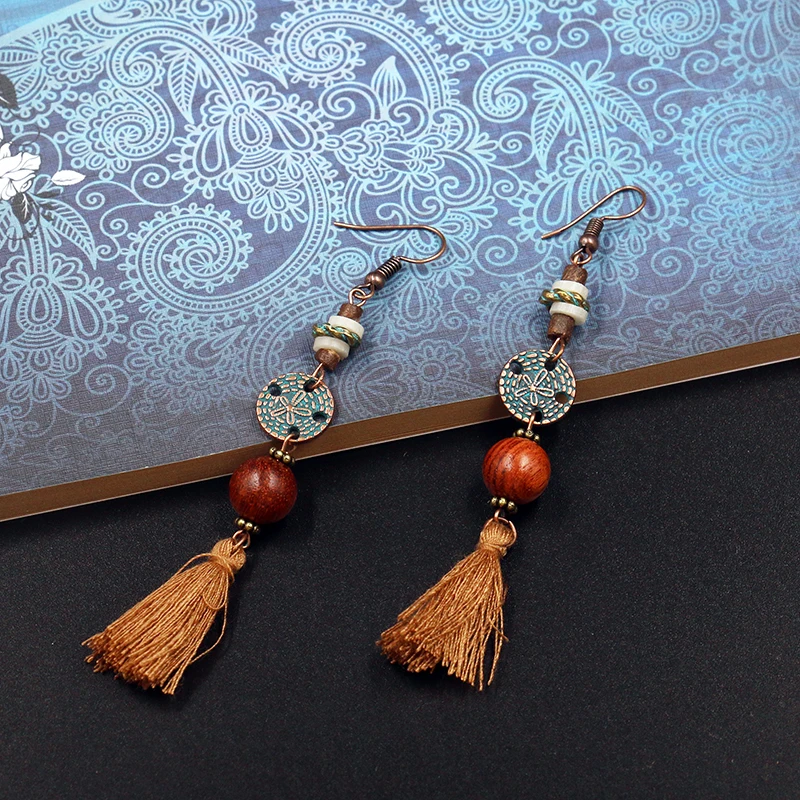 2018 New Ethnic Wood long Earrings of Women Tassel Pendant Earring Fashion Statement Earrings Jewelry Boucles d'oreilles pompon
2018 New Ethnic Wood long Earrings of Women Tassel Pendant Earring Fashion Statement Earrings Jewelry Boucles d'oreilles pompon