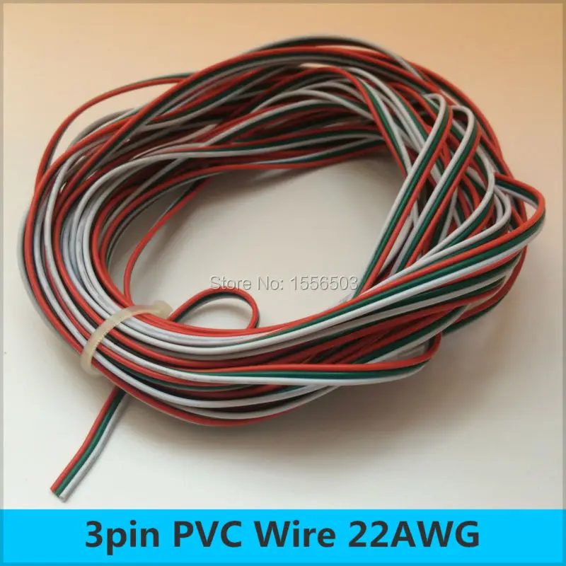 5 Meters 3pin Red Green White Cable 22AWG Wires LED WS2812 dream color Flexible Strip Connector PVC Extension Wire
5 Meters 3pin Red Green White Cable 22AWG Wires LED WS2812 dream color Flexible Strip Connector PVC Extension Wire