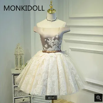 Saudi Arabia 2017 new champagne lace short homecoming dress off shoulder sexy knee length cheap homecoming gowns hot sale
Saudi Arabia 2017 new champagne lace short homecoming dress off shoulder sexy knee length cheap homecoming gowns hot sale