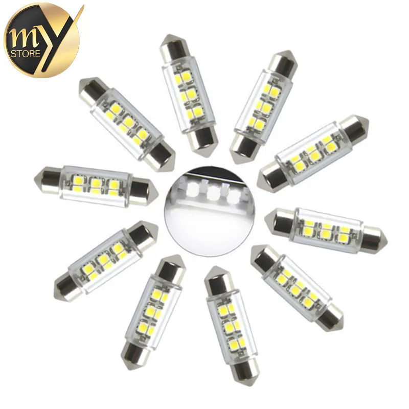 10pcs 12 volt dc led bulbs c5w led 39mm 6 SMD Pure White Dome Festoon Interio 0.25w led Car Light Bulb Lamp Interior Lights
10pcs 12 volt dc led bulbs c5w led 39mm 6 SMD Pure White Dome Festoon Interio 0.25w led Car Light Bulb Lamp Interior Lights