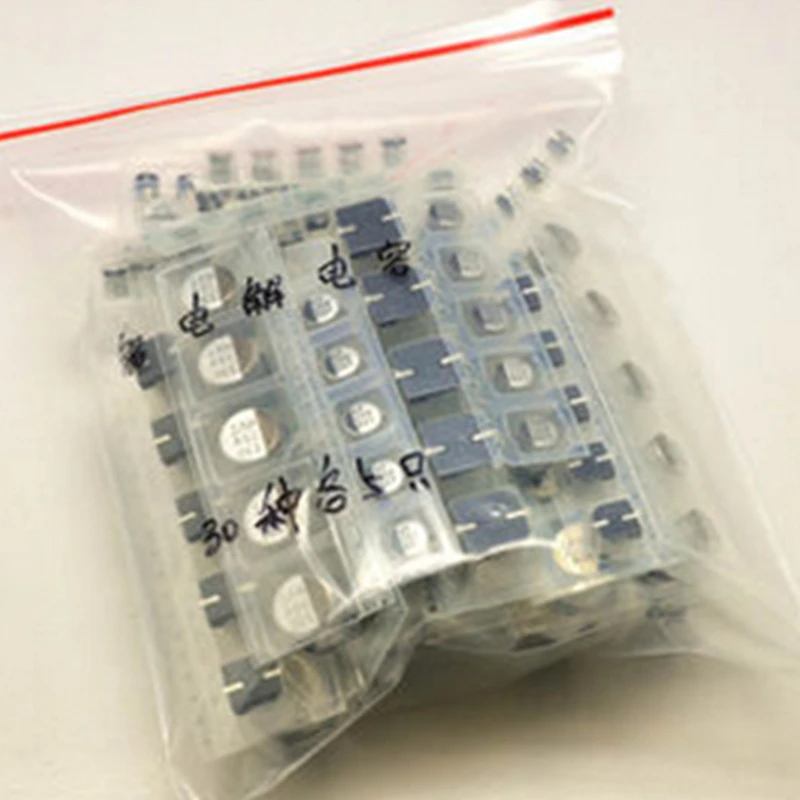 100pcs/lot 6.3V~50V 10valuesX10pcs=100pcs SMD Aluminum Electrolytic Capacitor Assortment Kit Pack for Computer Motherboard IC...
100pcs/lot 6.3V~50V 10valuesX10pcs=100pcs SMD Aluminum Electrolytic Capacitor Assortment Kit Pack for Computer Motherboard IC...
