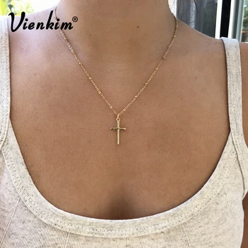 Vienkim 2019 Summer Gold Chain Cross Necklace Small Gold Cross Religious Jewelry Women's necklace
Vienkim 2019 Summer Gold Chain Cross Necklace Small Gold Cross Religious Jewelry Women's necklace