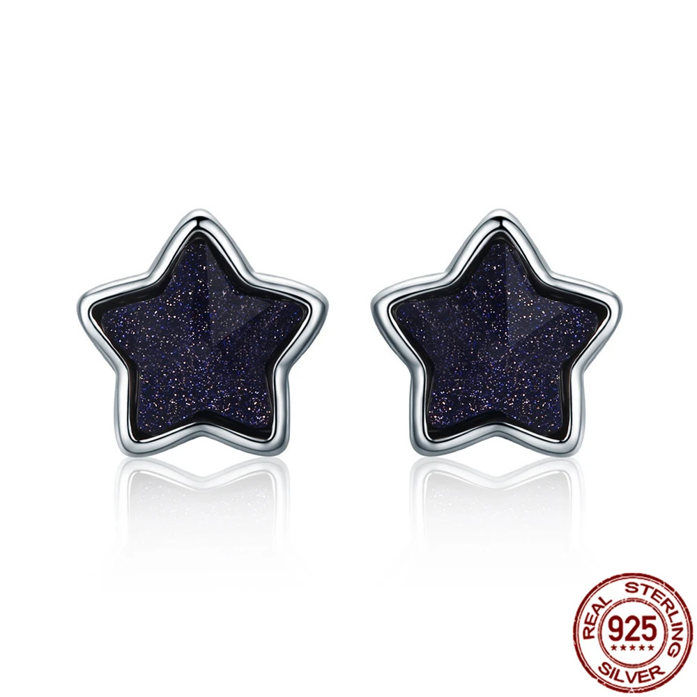 NEW pure 925 Sterling Silver Star Sky Aventurine Blue Goldstone Energy Lucky Stud Earrings For Women Fine Jewelry VSE057
NEW pure 925 Sterling Silver Star Sky Aventurine Blue Goldstone Energy Lucky Stud Earrings For Women Fine Jewelry VSE057