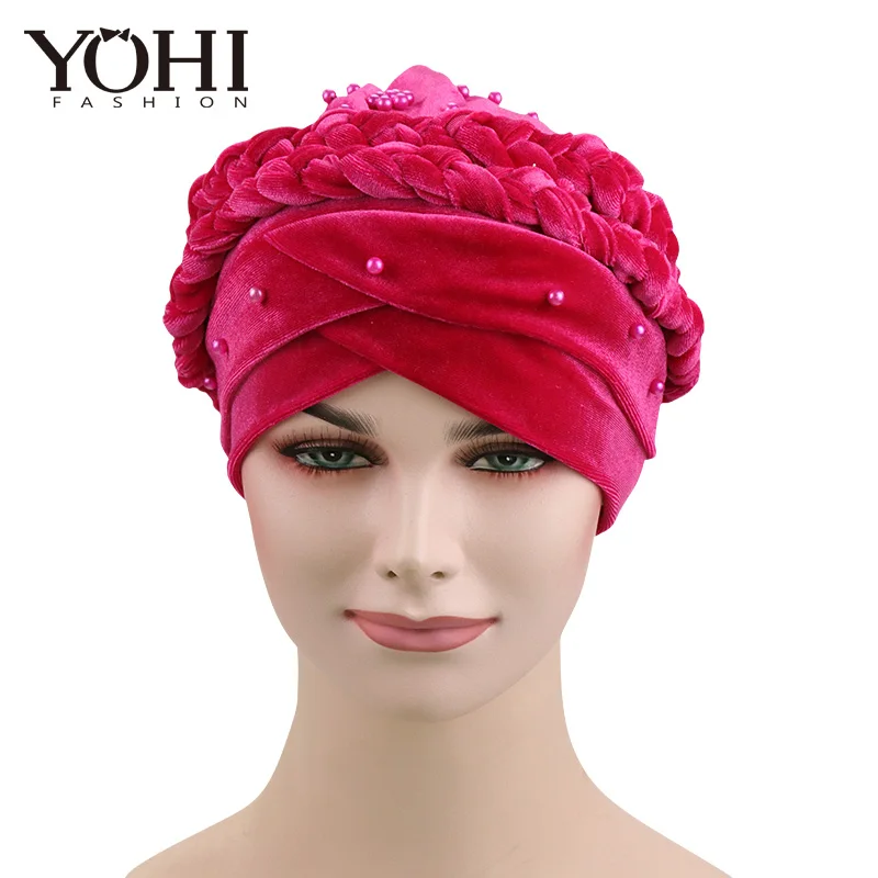Hot selling Women Velvet braid bead Bandanas Headwear Cap Muslim Turban Hair Accessories Fashion Ladies Chemo Cap Free Shipping
Hot selling Women Velvet braid bead Bandanas Headwear Cap Muslim Turban Hair Accessories Fashion Ladies Chemo Cap Free Shipping