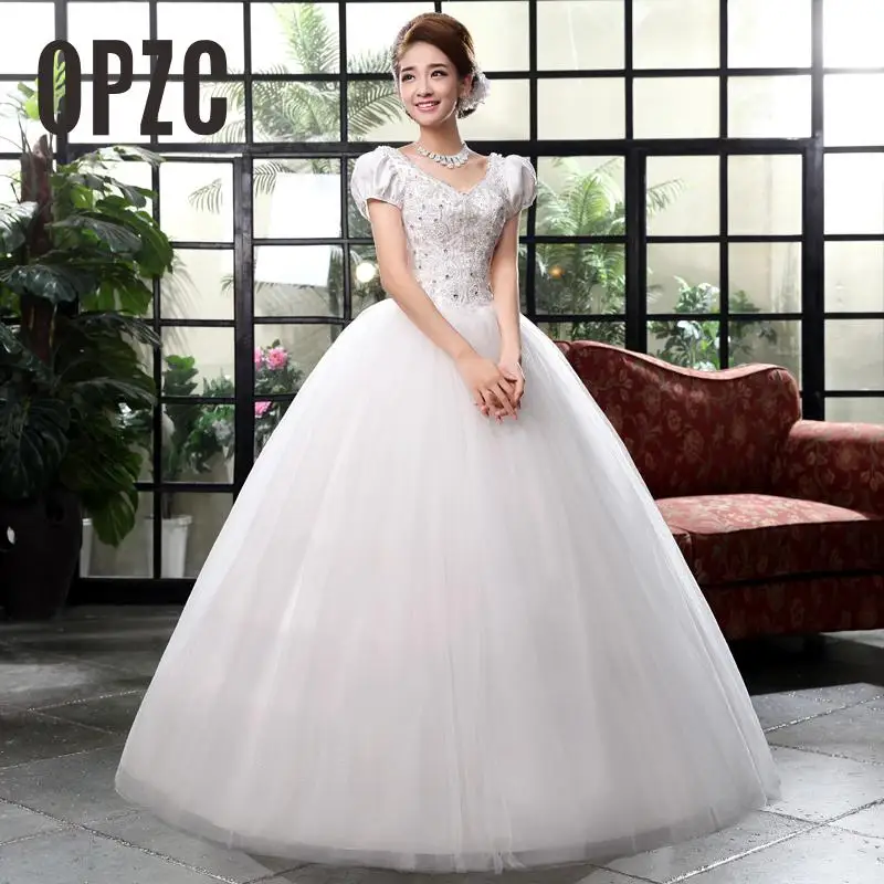 Pregnant women Plue Size Wedding dress Korean Style Bride Bubble Lace Prinness with Bead Wedding dress Vestido de noiva QH38
Pregnant women Plue Size Wedding dress Korean Style Bride Bubble Lace Prinness with Bead Wedding dress Vestido de noiva QH38