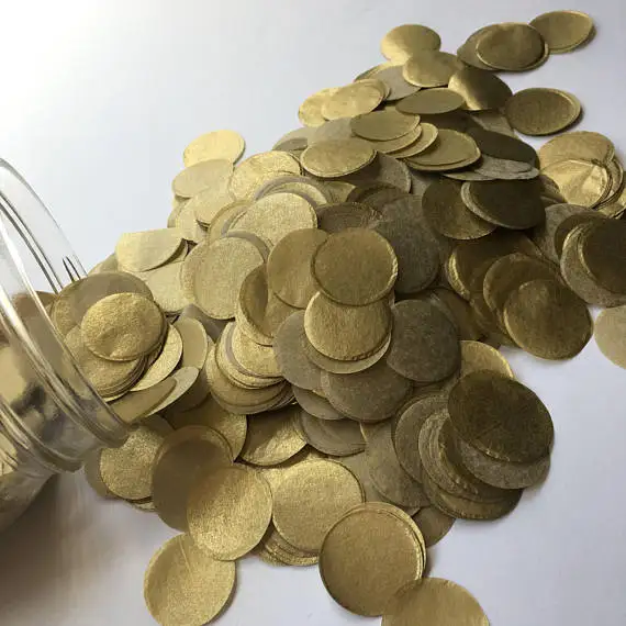 METALLIC GOLD CONFETTI tissue wedding dessert cake pie bar decorations eid table chinese new year years holiday party balloon
METALLIC GOLD CONFETTI tissue wedding dessert cake pie bar decorations eid table chinese new year years holiday party balloon