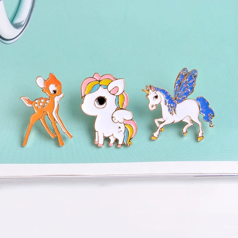 3 Style Enamel Pony Horse Unicorn Deer Brooch Pin Button Jacket Collar Badge For Women Men Child Cartoon Animal Jewelry
3 Style Enamel Pony Horse Unicorn Deer Brooch Pin Button Jacket Collar Badge For Women Men Child Cartoon Animal Jewelry